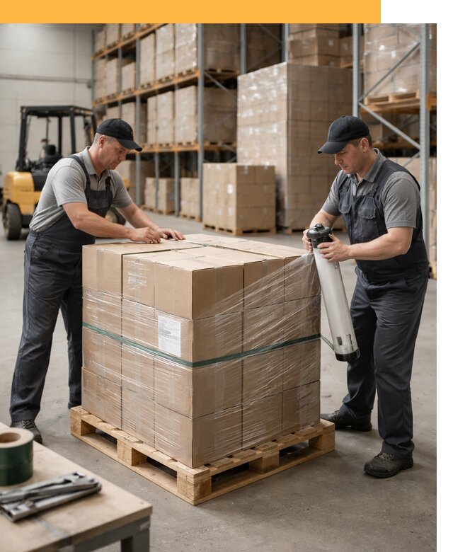 Упаковка и паллетирование грузов от 3829 руб: защита и крепление