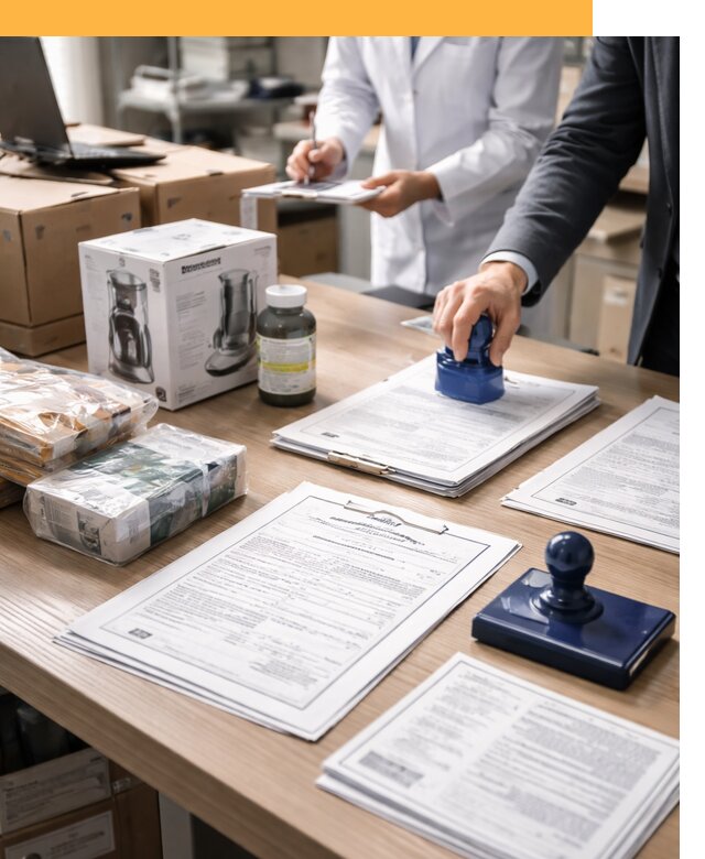 Сертификация импортных товаров от 13129 с таможенным сопровождением